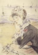 Edouard Manet Jeune fille devant la mer (mk40) oil painting